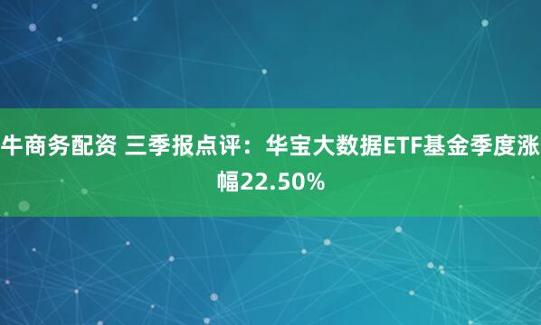牛商务配资 三季报点评：华宝大数据ETF基金季度涨幅22.50%