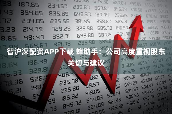 智沪深配资APP下载 蜂助手：公司高度重视股东关切与建议